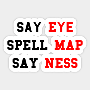 Eye Map Ness Sticker